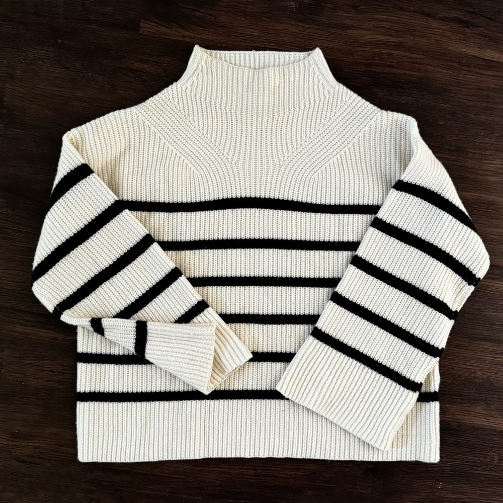 A.L.C. Funnel neck striped sweater
